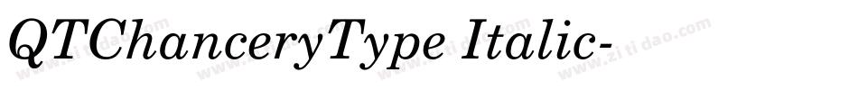 QTChanceryType Italic字体转换